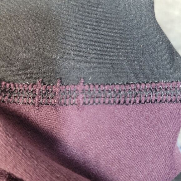 Lululemon Surge Warm Crew Mens Size L Bold Stripe Black Cherry Heathered Navy - Picture 10 of 10